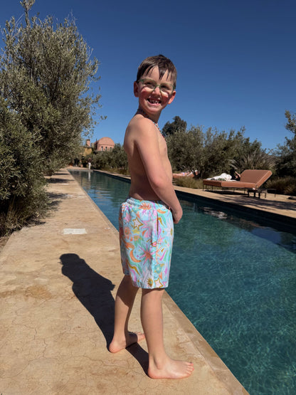 Never Fully Dressed Blue Starburst Swim Shorts image 4