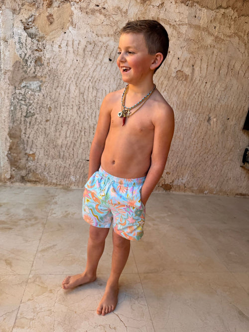 Never Fully Dressed Blue Starburst Swim Shorts image 1