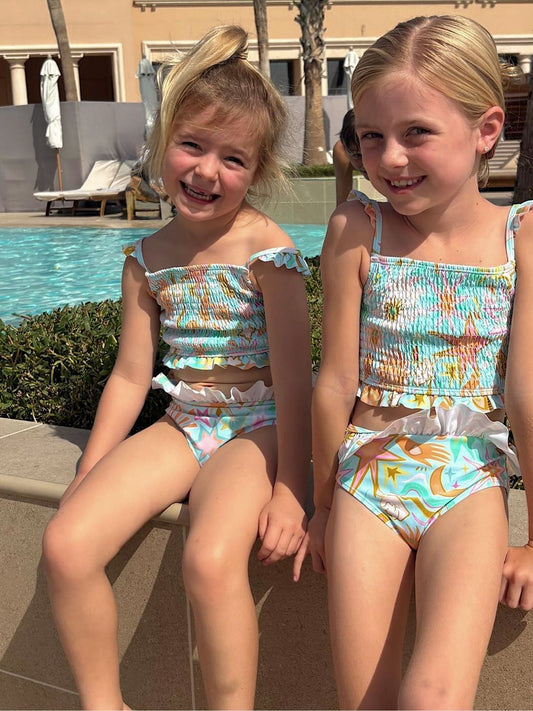 Dsiney Kidz - Never Fully Dressed Blue Starburst Shirred Bikini Set image 2