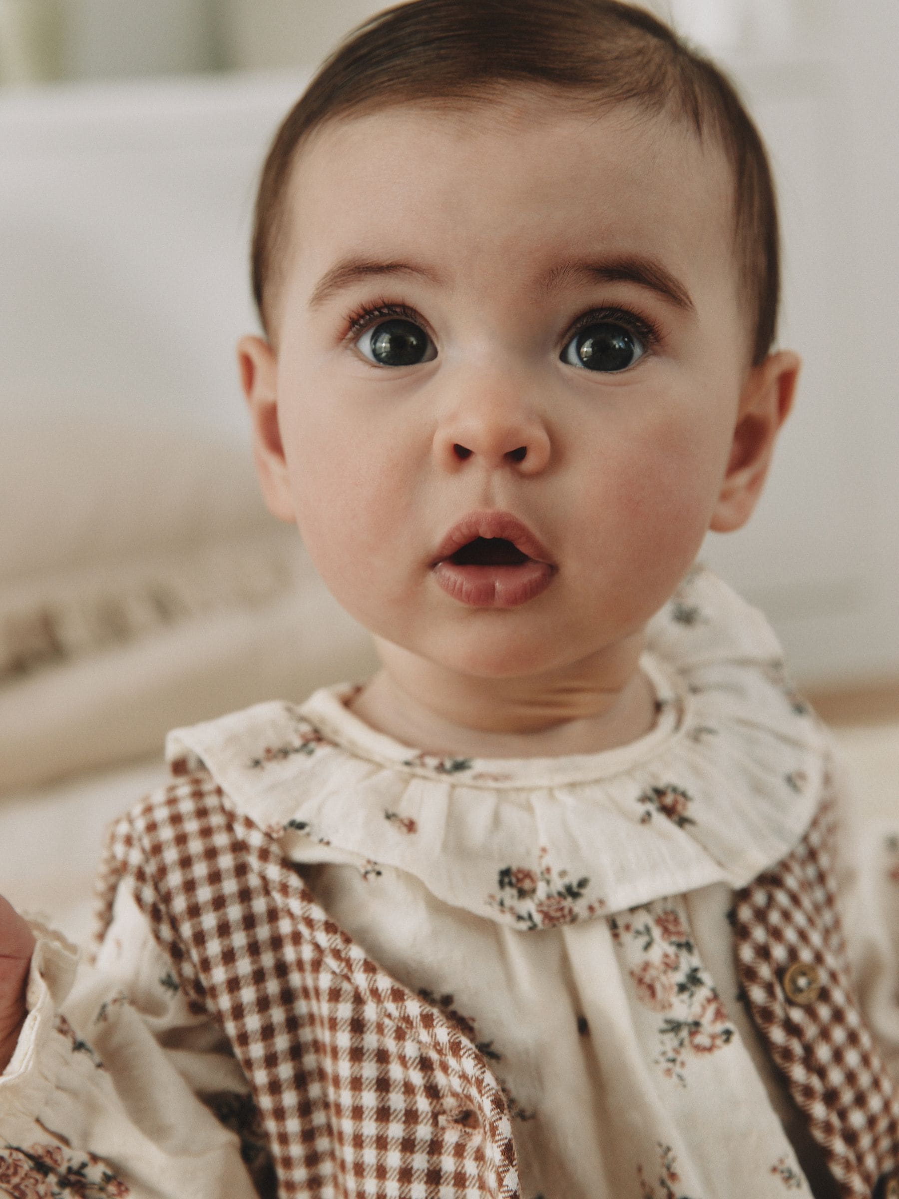 Dsiney Kidz - Ecru Floral Woven Baby Dress, Gilet And Tights 3 Piece Set (0mths-2yrs) image 3