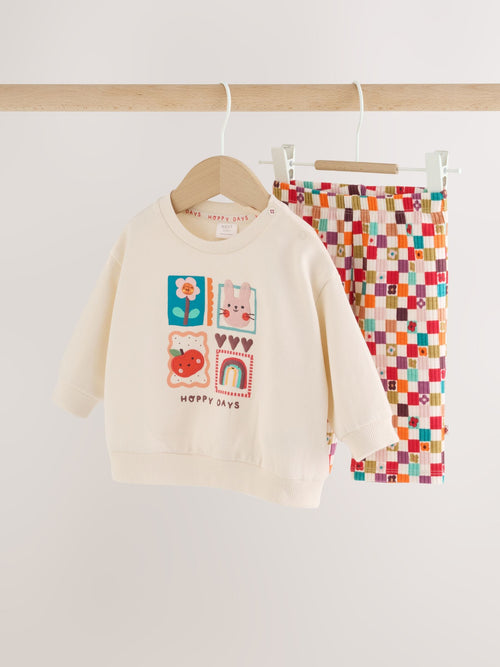 Dsiney Kidz - Multi Bright Character Baby Sweat Top And Wide Leggings 2 Piece Set (0mths-2yrs) image 1