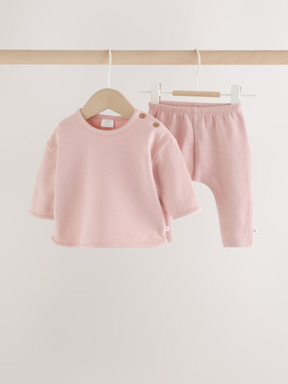 Pink Top and Leggings Baby 2 Piece Set (0mths-2yrs) - image 1