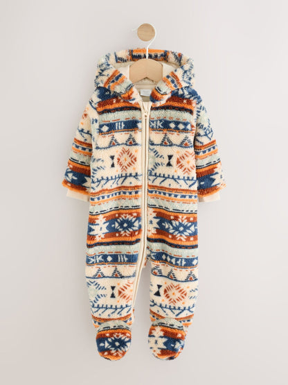 Fairisle Fleece Baby Pramsuit (0mths-2yrs) image 1
