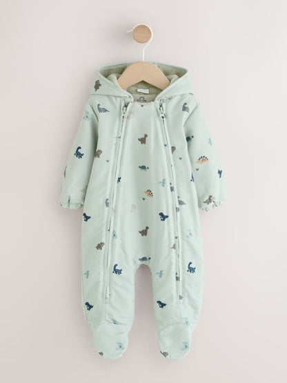 Dsiney Kidz - Green Dino Hooded Baby All-In-One (0mths-2yrs) image 1