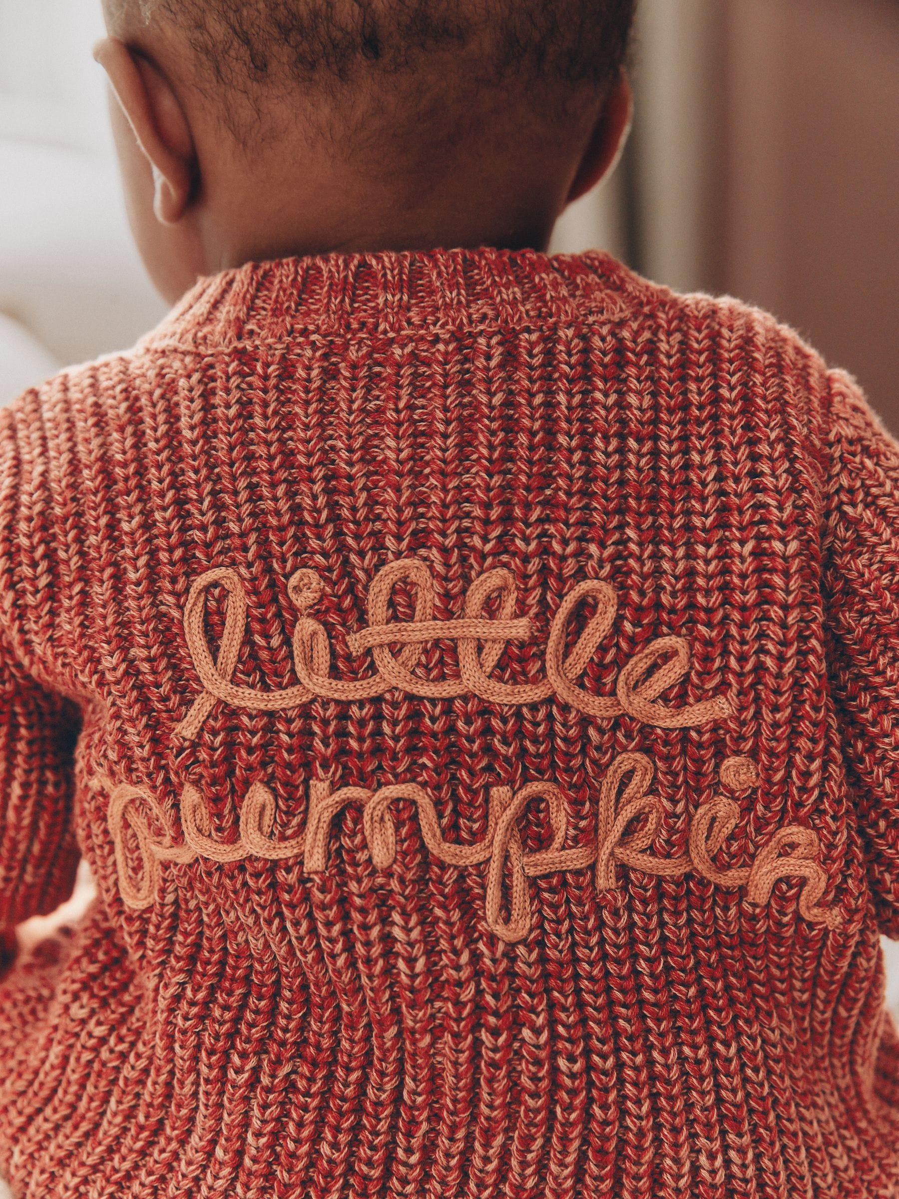 Dsiney Kidz - Orange Little Pumpkin Slogan Baby Cardigan image 3
