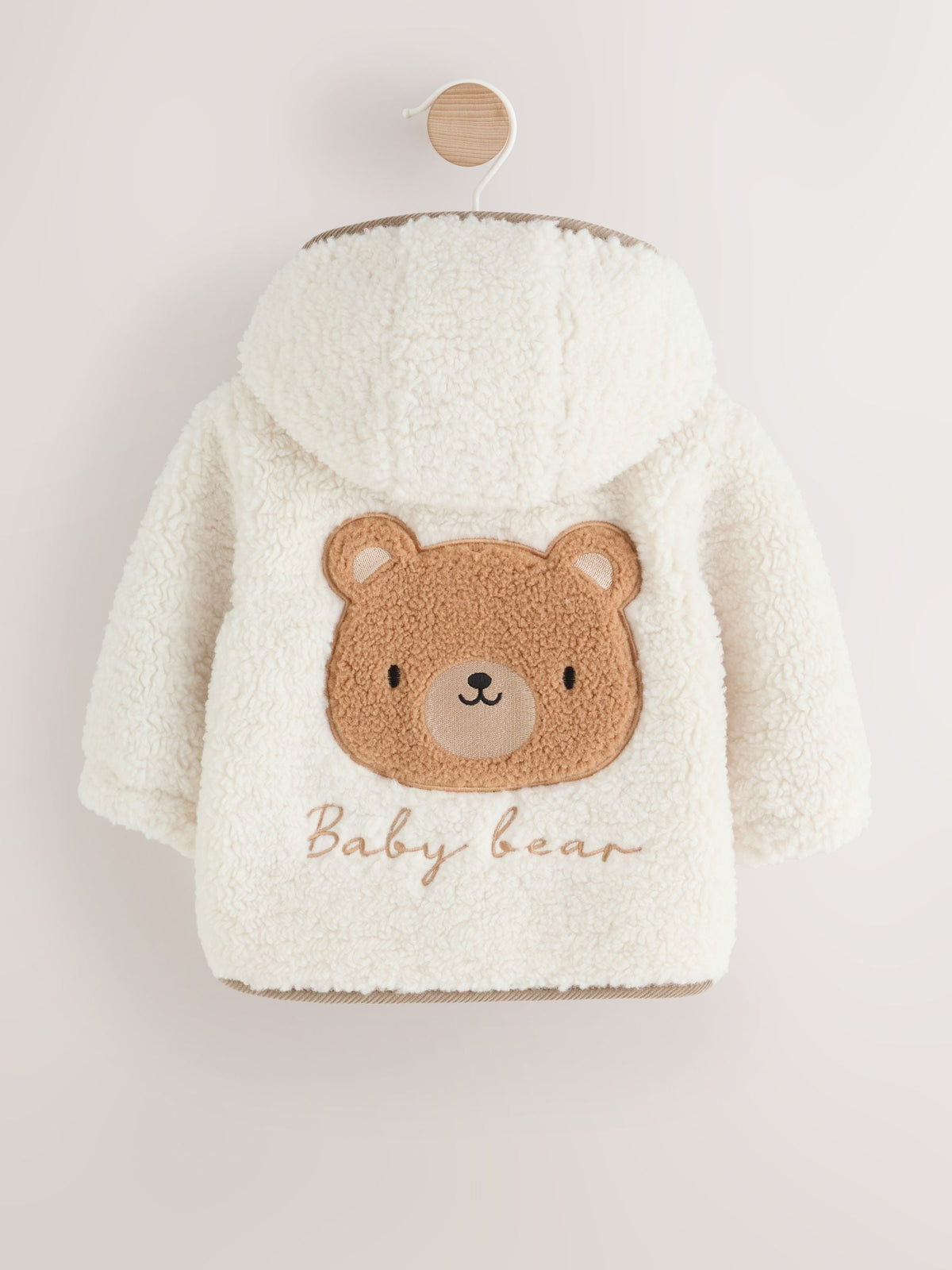 Dsiney Kidz - Cream Borg Hooded Baby Jacket image 1