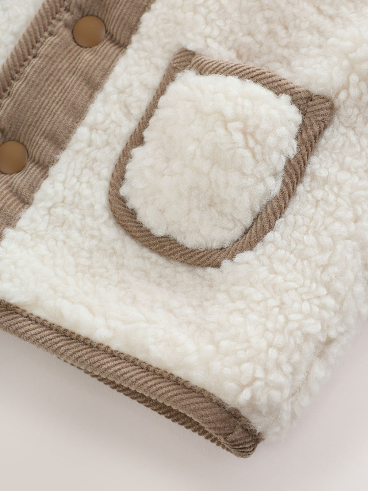 Dsiney Kidz - Cream Borg Hooded Baby Jacket image 7