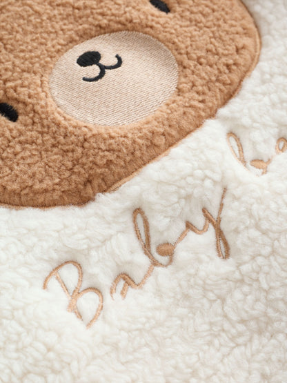 Dsiney Kidz - Cream Borg Hooded Baby Jacket image 8
