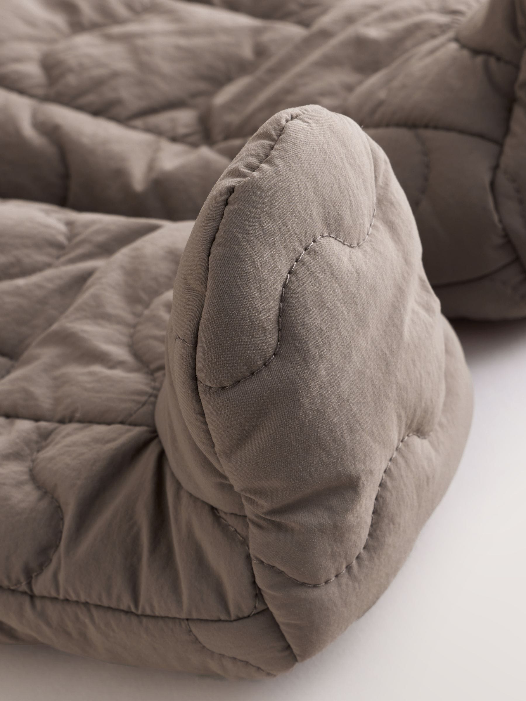 Dsiney Kidz - Neutral Brown Quilted Baby All-In-One Pramsuit image 5