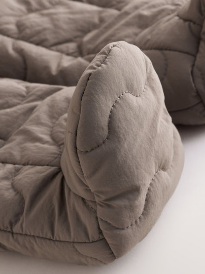 Dsiney Kidz - Neutral Brown Quilted Baby All-In-One Pramsuit image 5