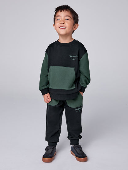 Dsiney Kidz - smALLSAINTS Black/Green Underground Oversized Younger Sweatshirt and Joggers Set image 1