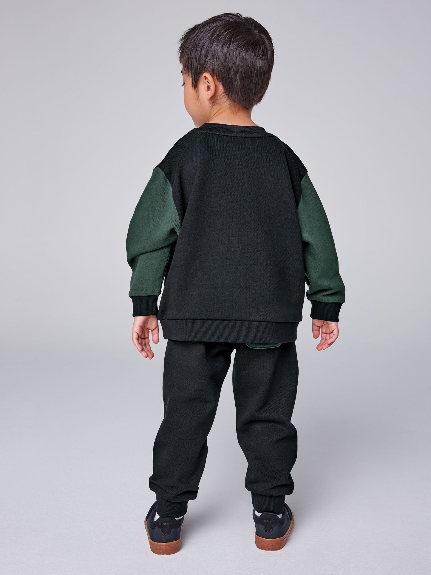 Dsiney Kidz - smALLSAINTS Black/Green Underground Oversized Younger Sweatshirt and Joggers Set image 2