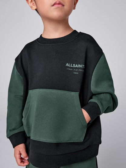 Dsiney Kidz - smALLSAINTS Black/Green Underground Oversized Younger Sweatshirt and Joggers Set image 3