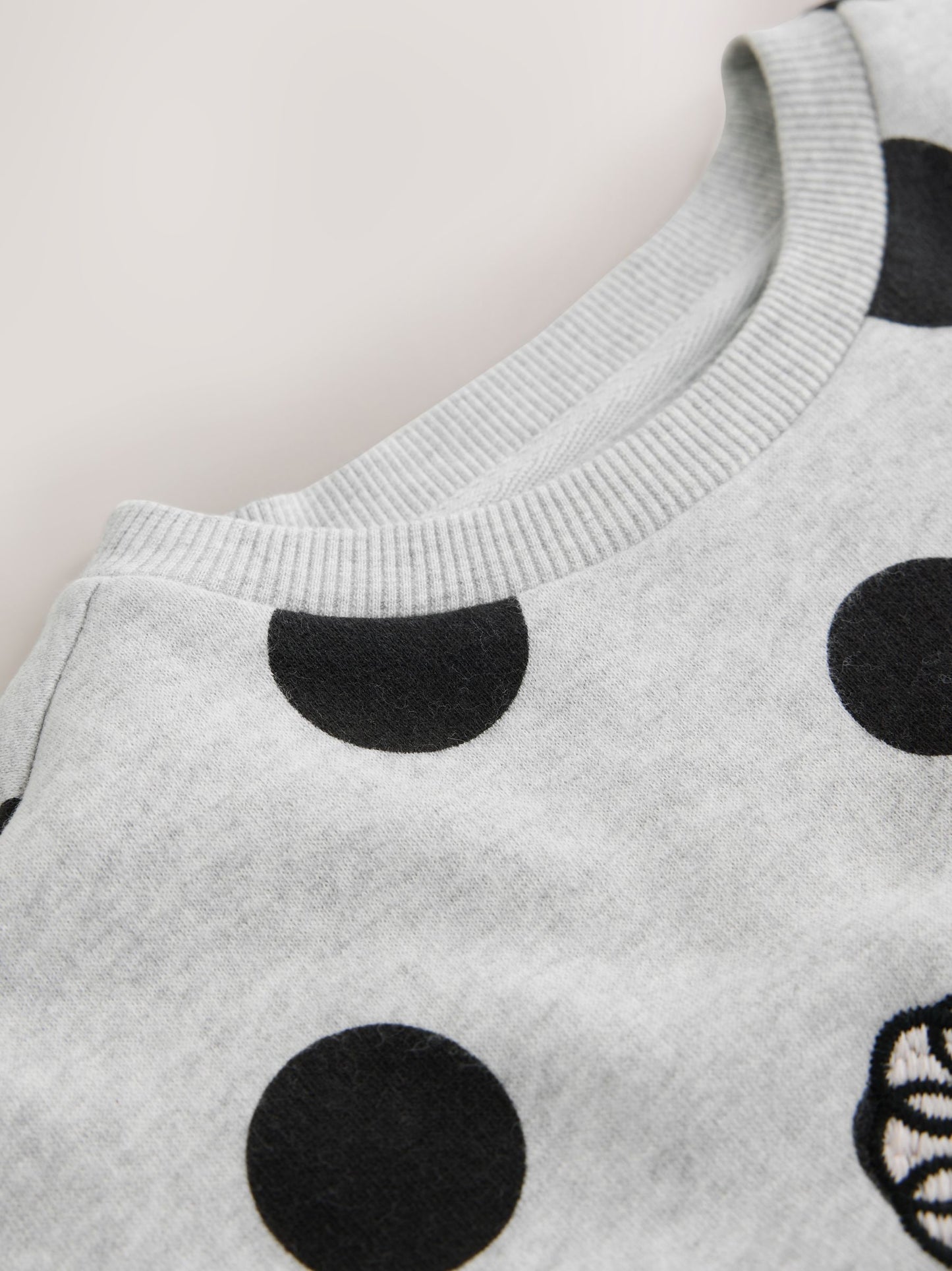Dsiney Kidz - Grey Marl Polkadot Long Sleeve Sequin Jumper Dress (3-16yrs) image 7