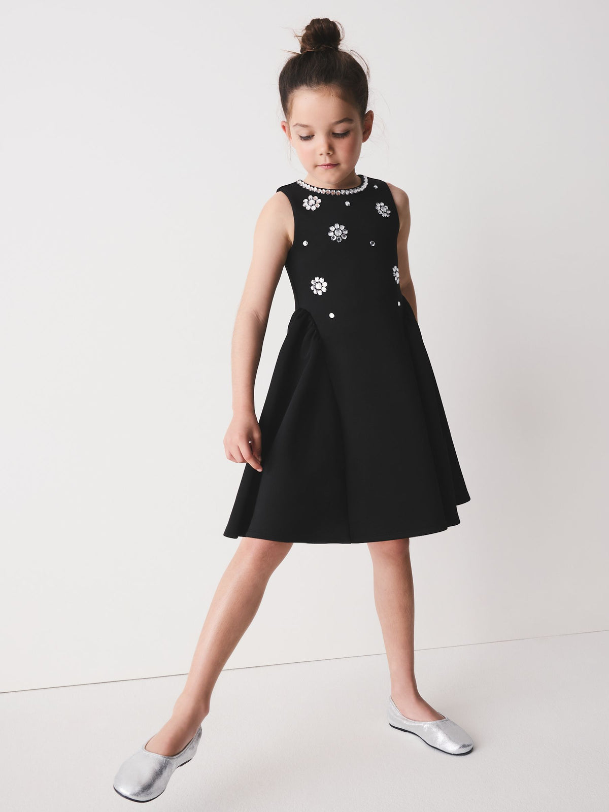 Black Diamante Black Dress (3-16yrs) - image 1