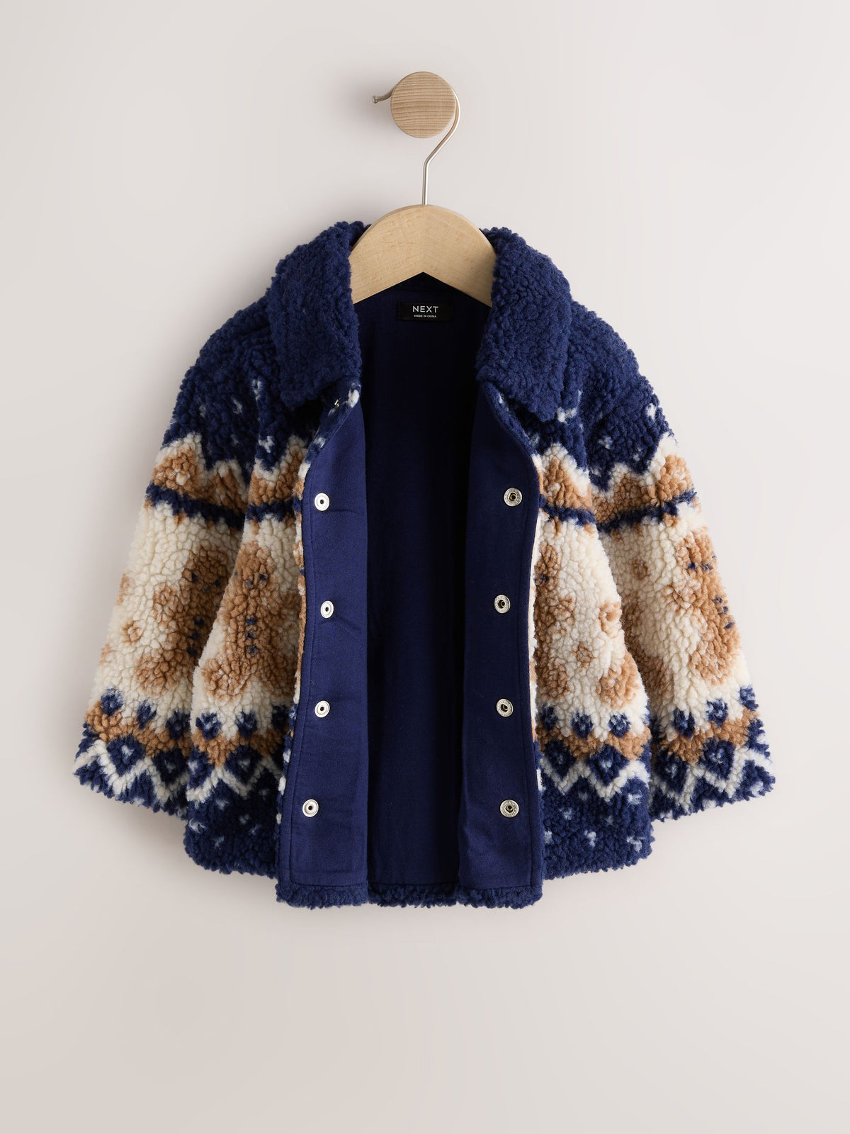 Navy Gingerbread Borg Fleece Shacket (3mths-7yrs) - image 6