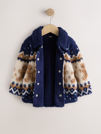 Navy Gingerbread Borg Fleece Shacket (3mths-7yrs) - image 6
