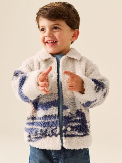 Ecru Scene Borg Fleece Shacket (3mths-7yrs) - image 2
