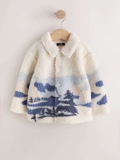 Ecru Scene Borg Fleece Shacket (3mths-7yrs) - image 5