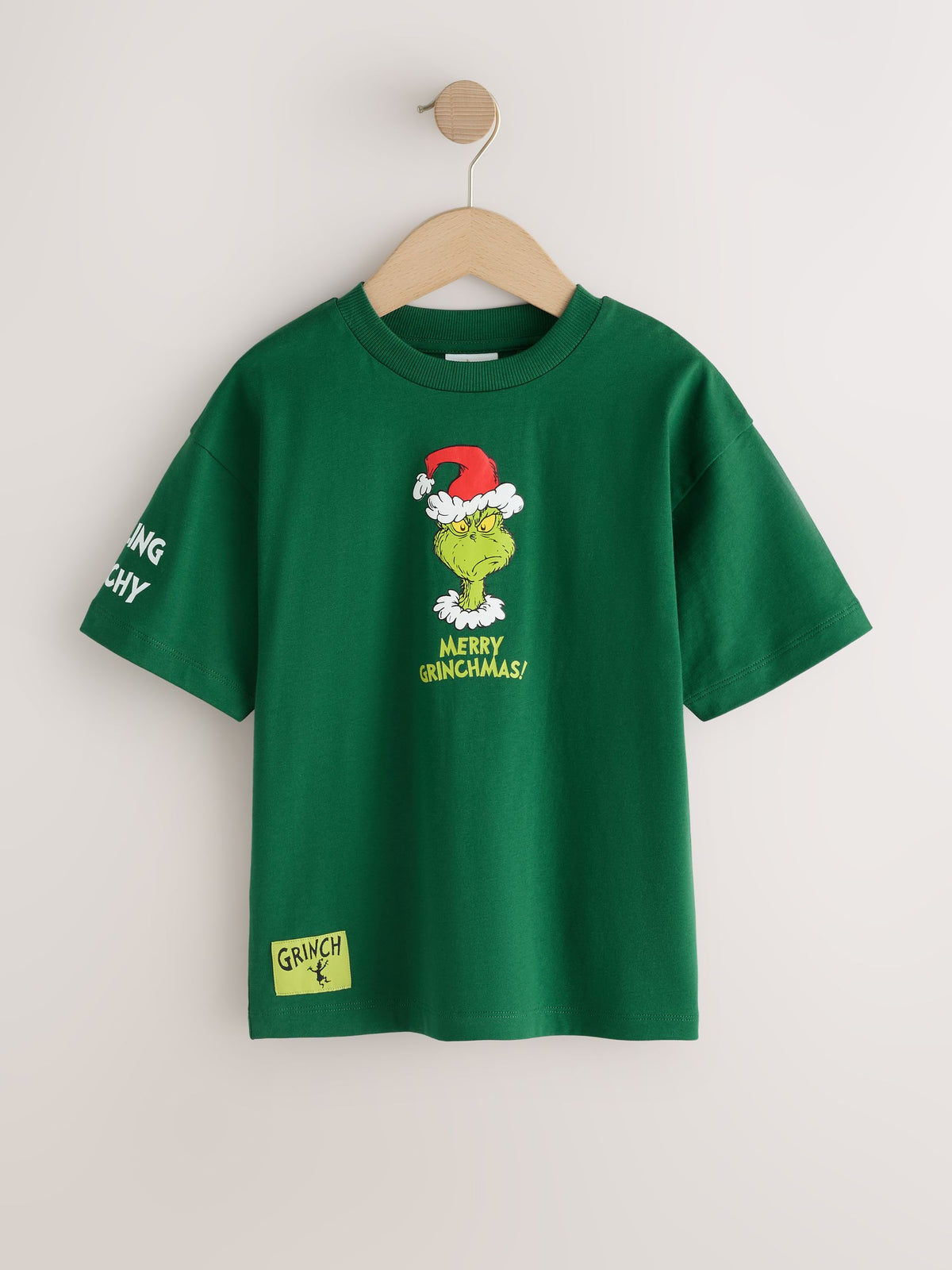 Green The Grinch Short Sleeve Christmas T-Shirt (3-16yrs) - image 1