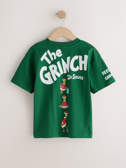 Green The Grinch Short Sleeve Christmas T-Shirt (3-16yrs) - image 2