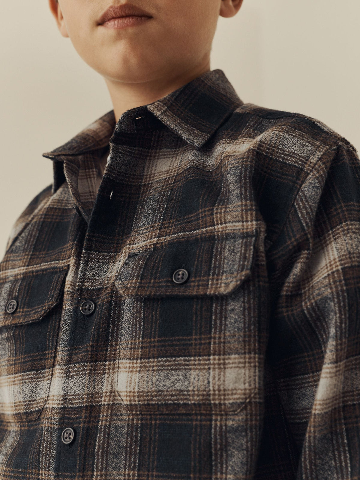 Dark Grey Long Sleeve Check Shirt (3-16yrs) - image 5