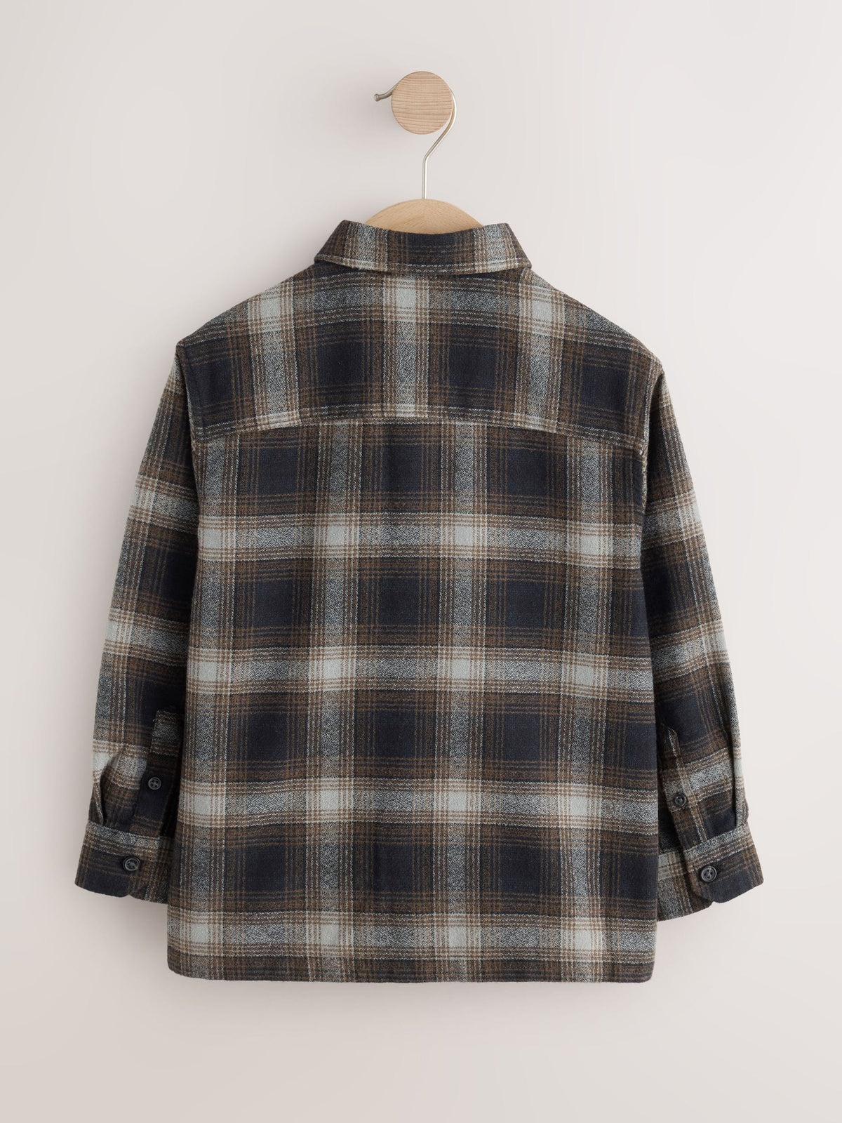 Dark Grey Long Sleeve Check Shirt (3-16yrs) - image 7