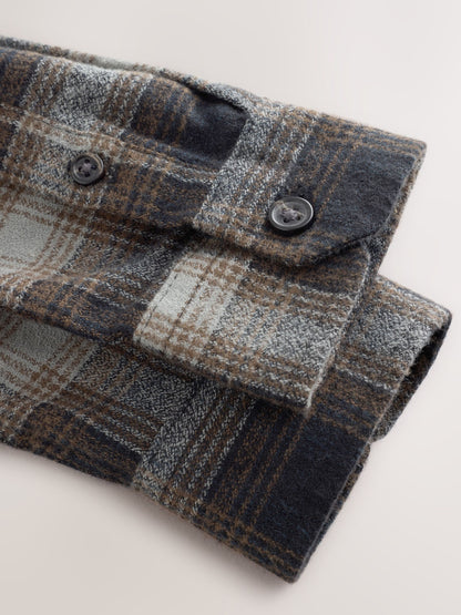 Dark Grey Long Sleeve Check Shirt (3-16yrs) - image 8