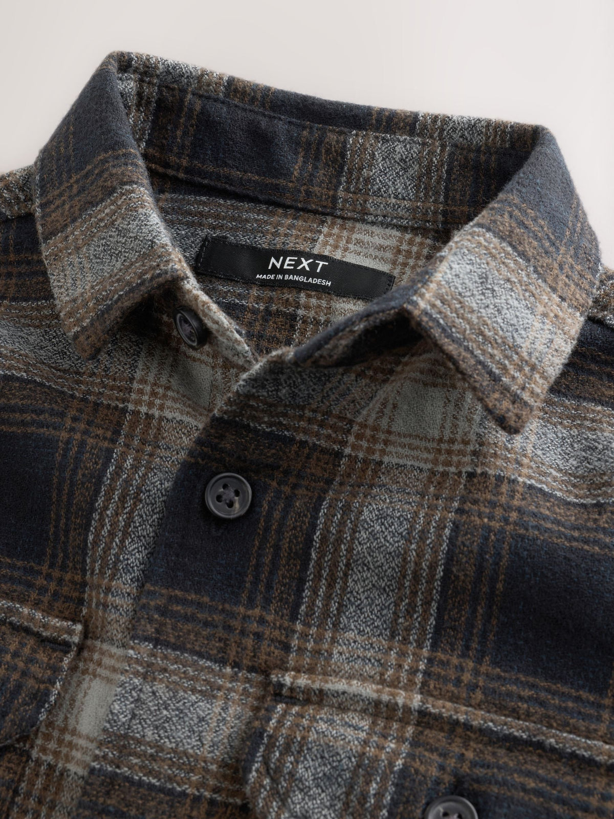 Dark Grey Long Sleeve Check Shirt (3-16yrs) - image 9