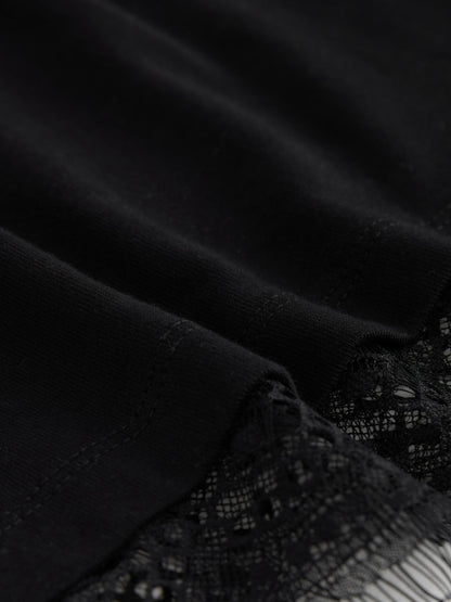 Dsiney Kidz - smALLSAINTS Black Lace Trim T-Shirt image 10