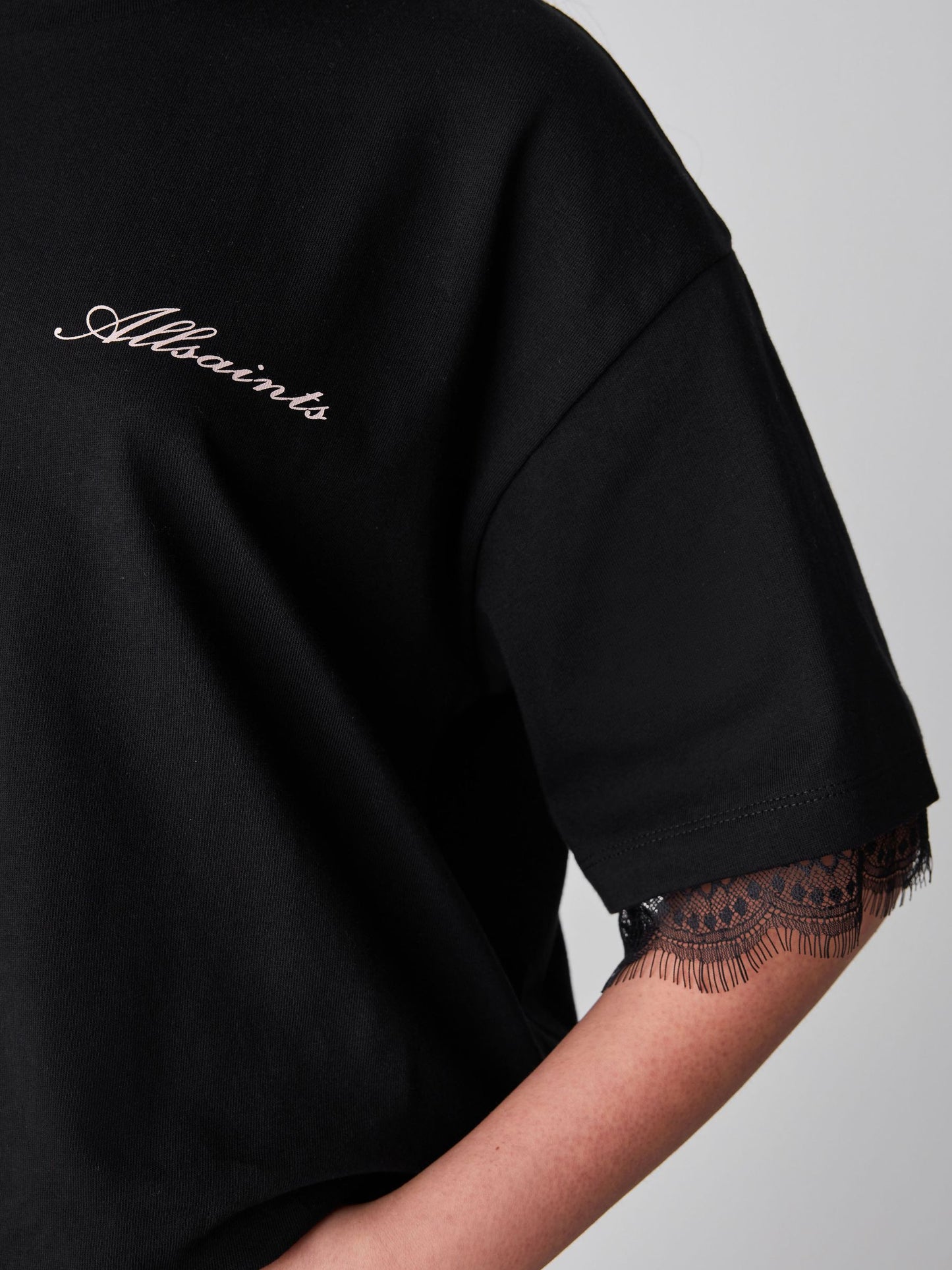 Dsiney Kidz - smALLSAINTS Black Lace Trim T-Shirt image 5