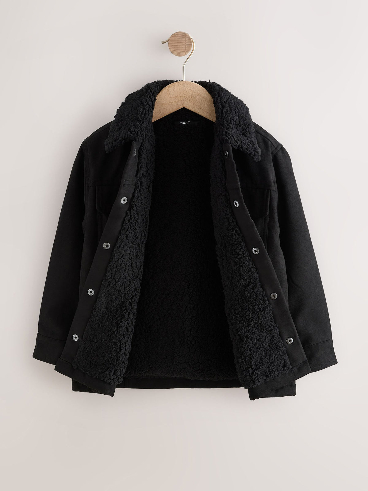 Black Borg Lined Faux Suede Shacket (3-16yrs) - image 6