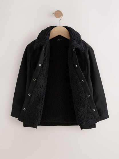 Black Borg Lined Faux Suede Shacket (3-16yrs) - image 6