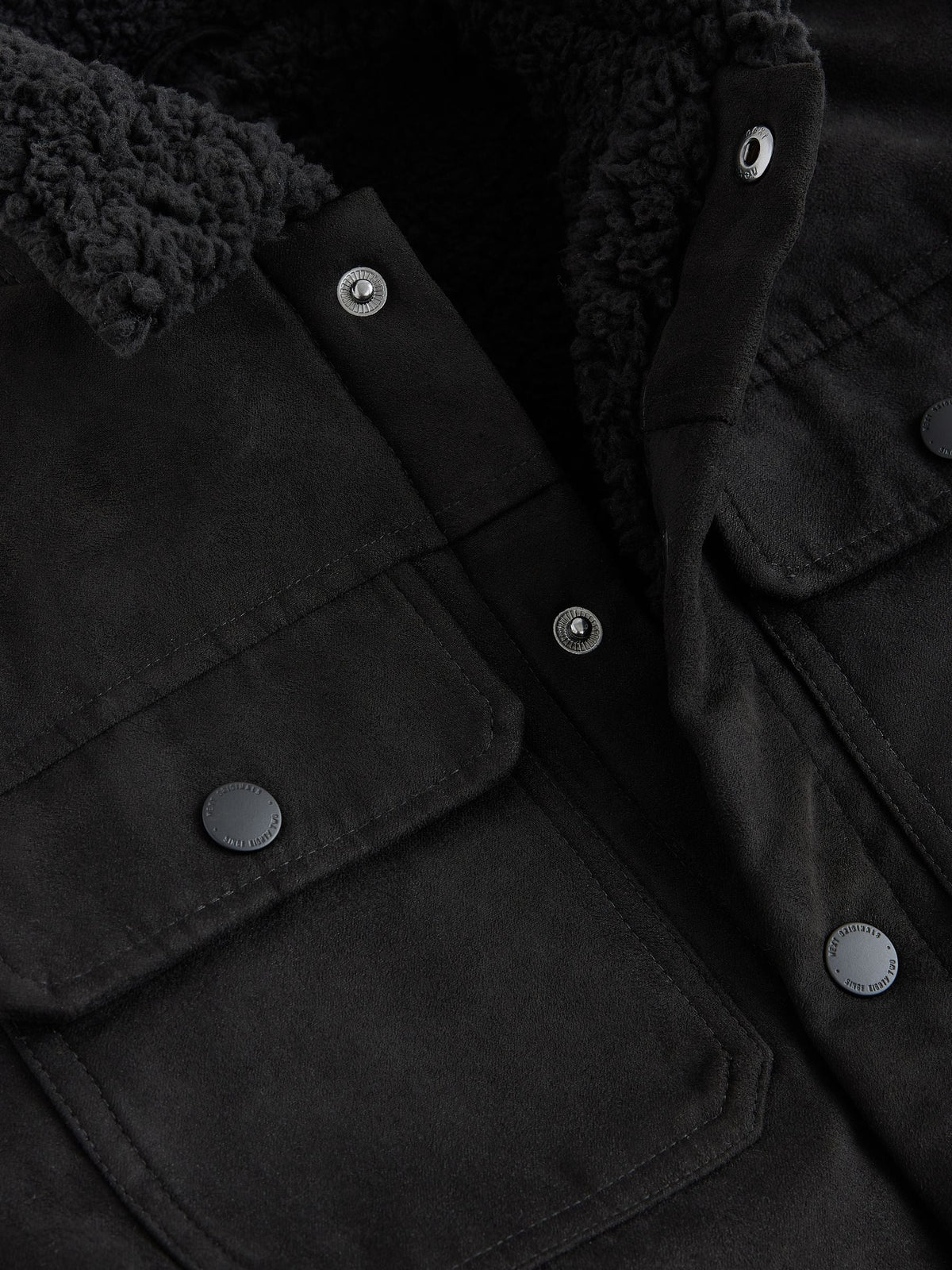 Black Borg Lined Faux Suede Shacket (3-16yrs) - image 9