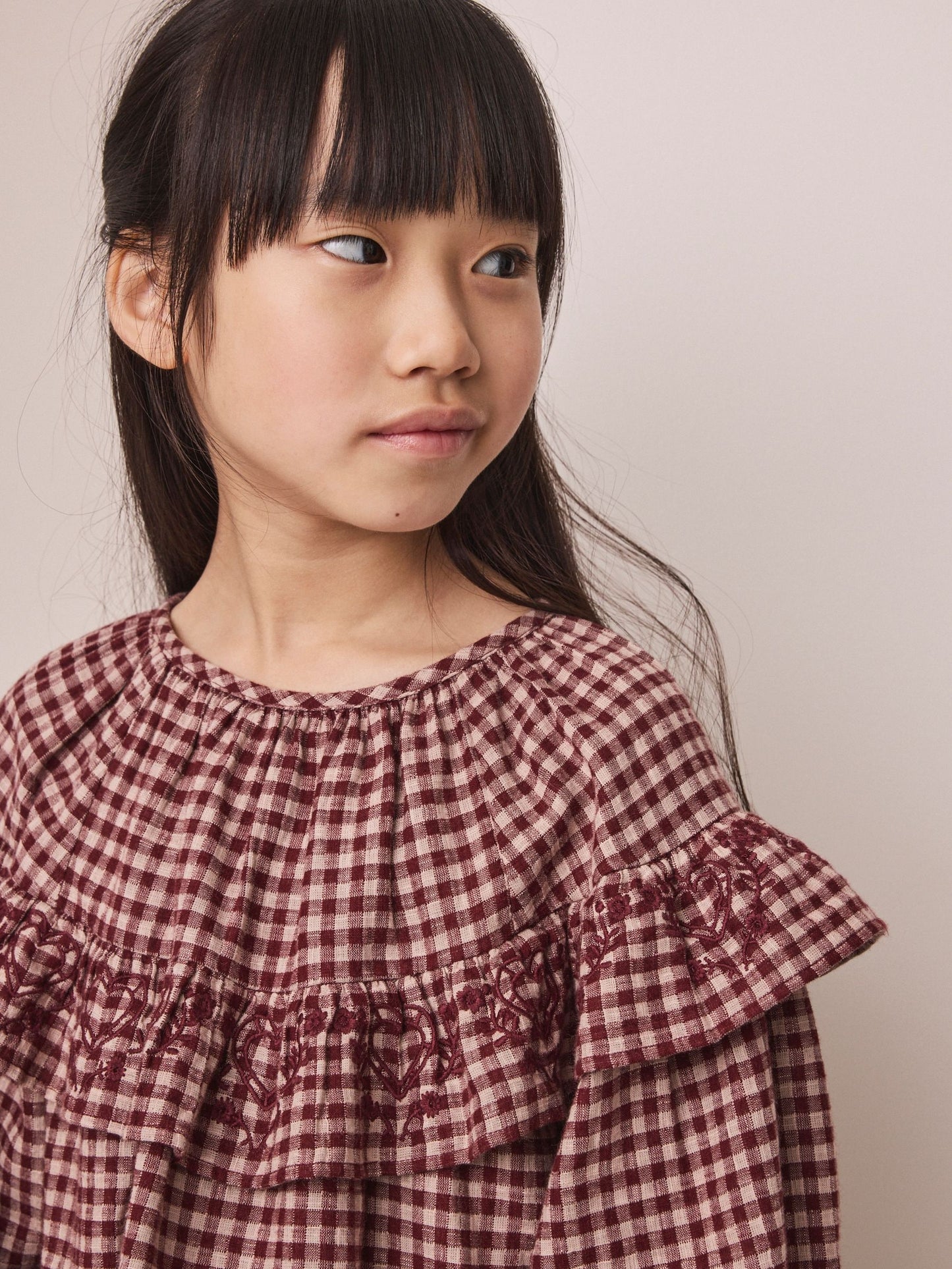 Dsiney Kidz - Chocolate Brown Check Ruffle Blouse (3-16yrs) image 4