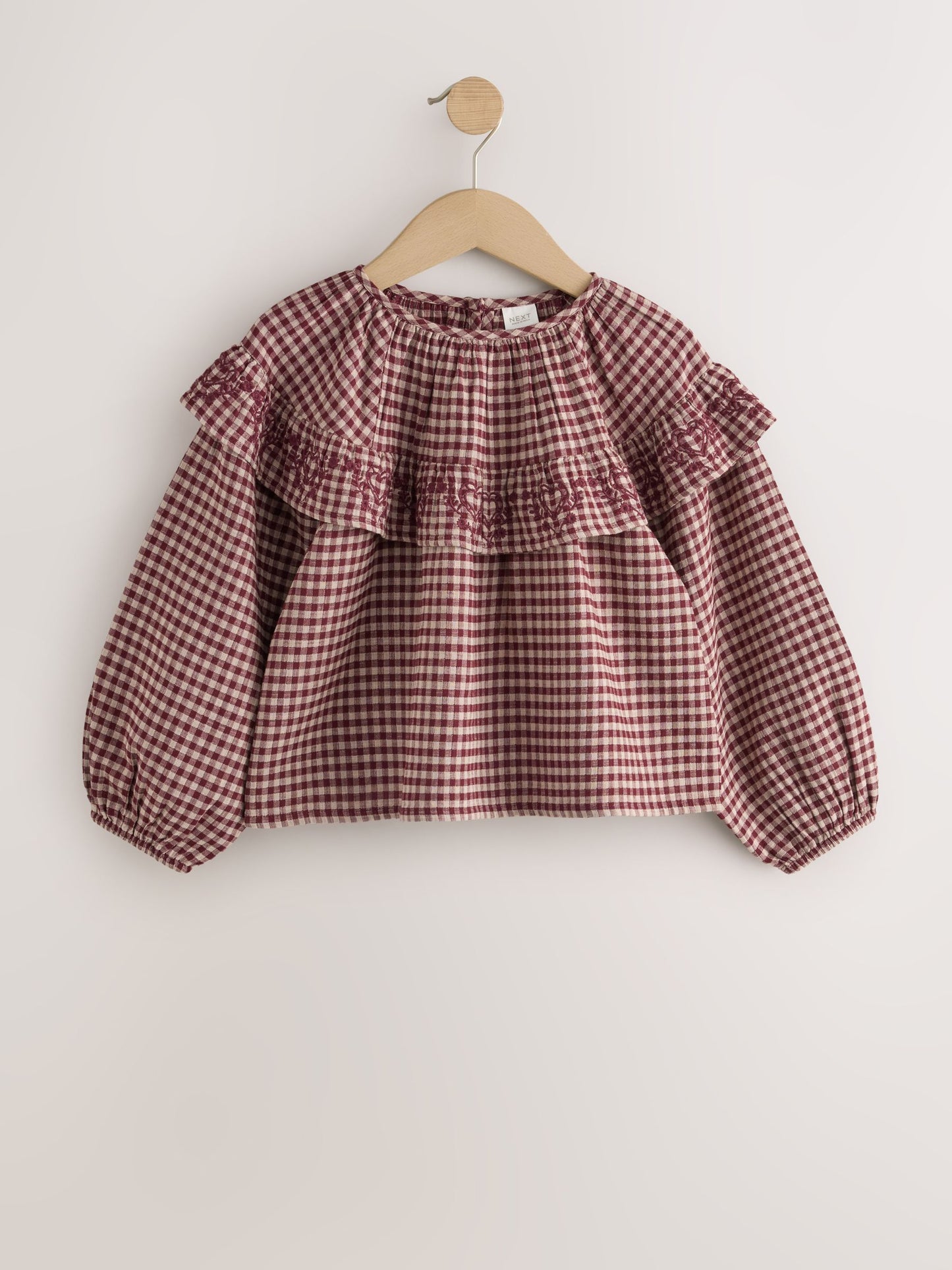Dsiney Kidz - Chocolate Brown Check Ruffle Blouse (3-16yrs) image 5