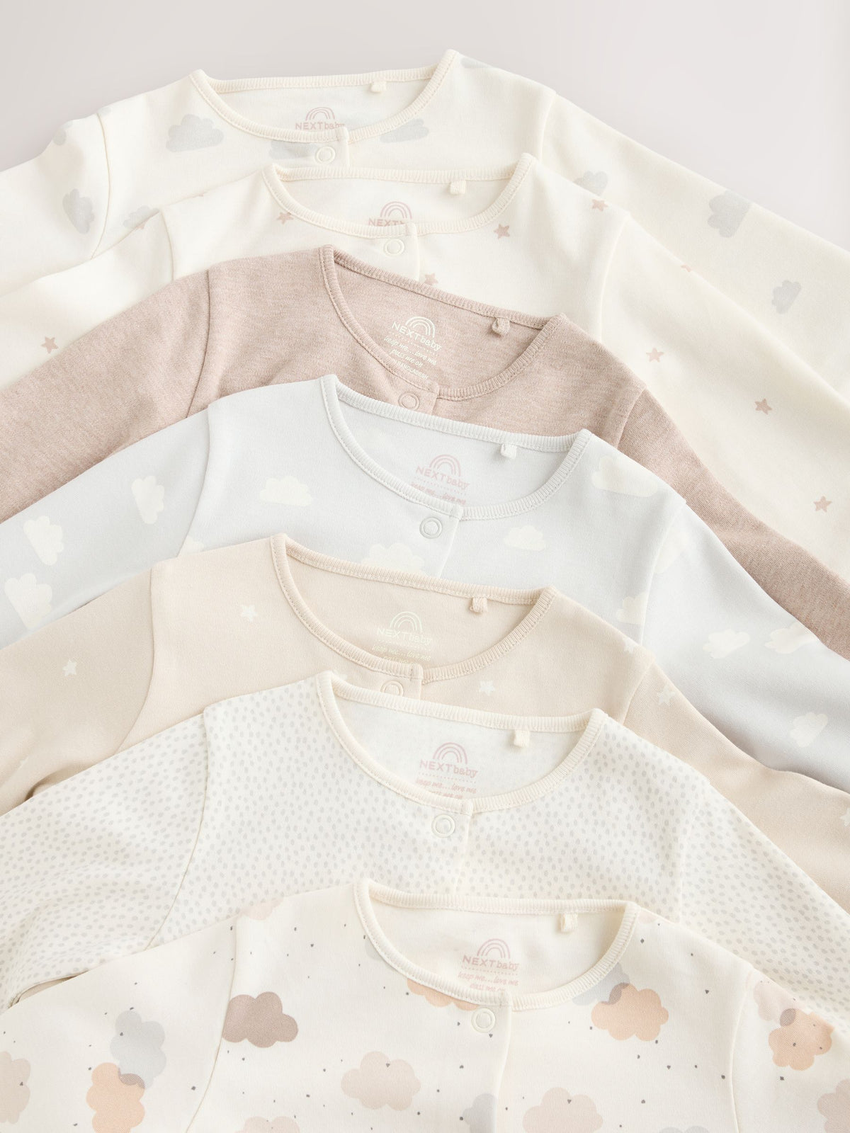 Neutral Cloud Baby Sleepsuits 7 Pack (0-2yrs) - image 11