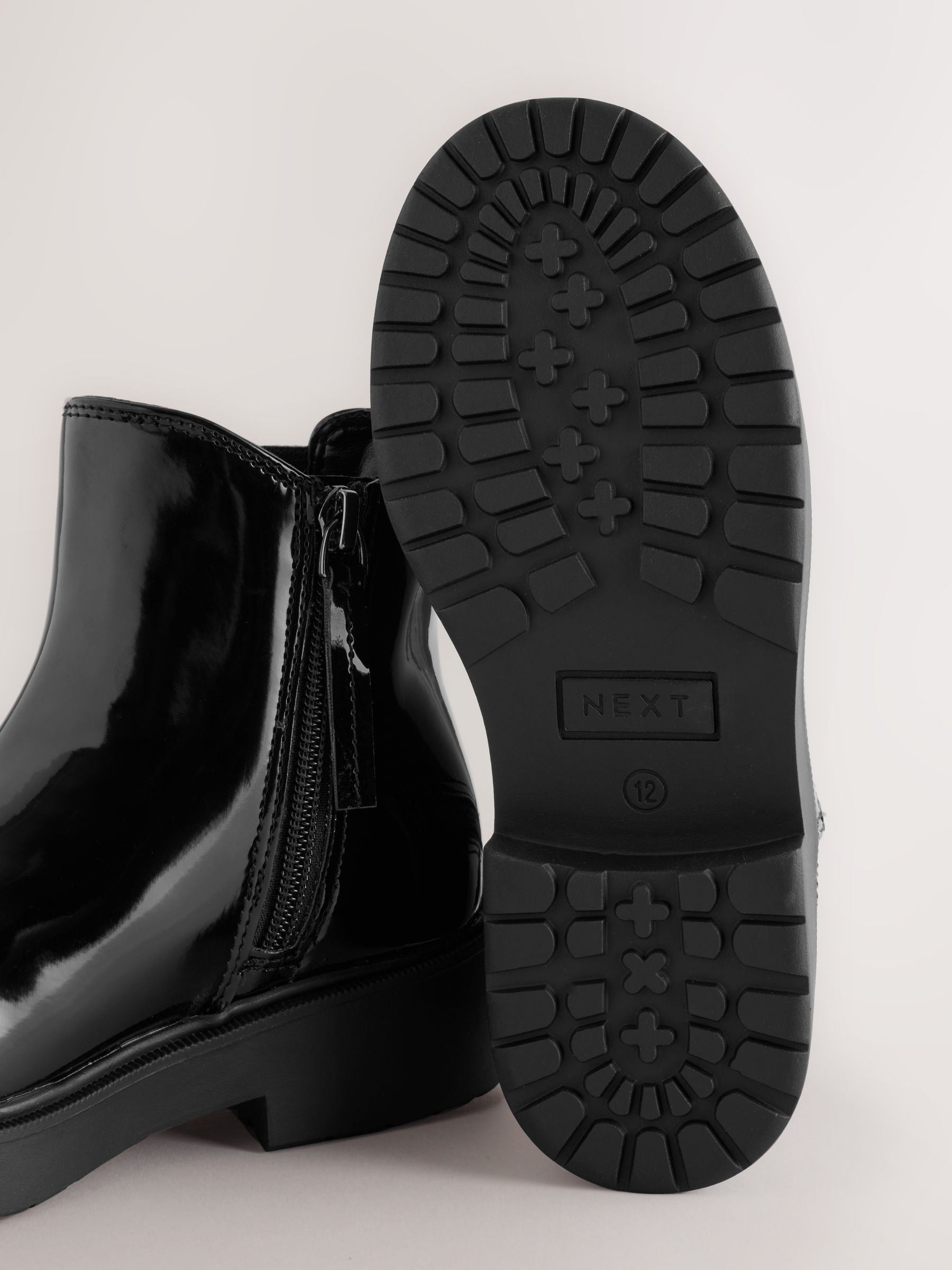 Black Patent Wide Fit (G) Chelsea Ankle Boots image 5