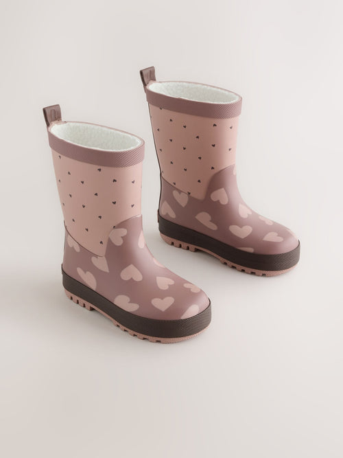 Dsiney Kidz - Mocha Brown Hearts Wellies image 1