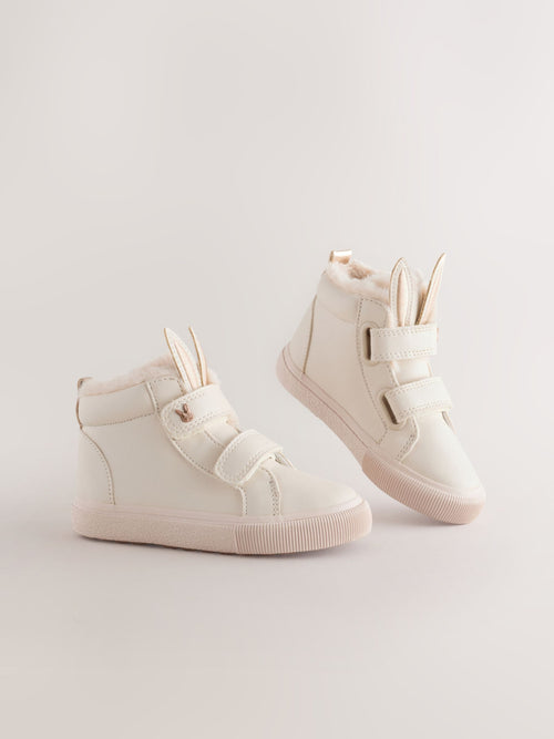 Dsiney Kidz - Cream Bunny Standard Fit (F) Touch Fastening High Top Trainers image 1