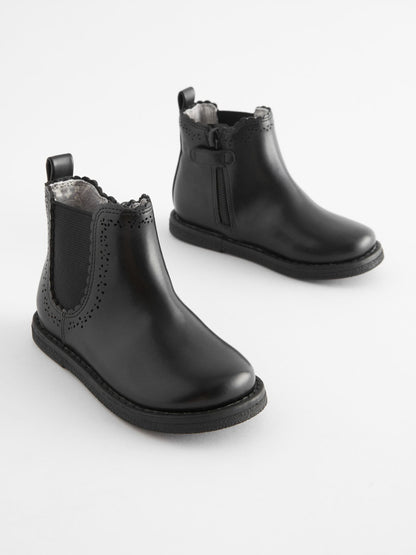 Black Wide Fit (G) Chelsea Ankle Boots image 1