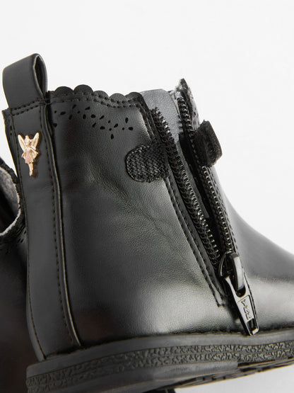 Black Wide Fit (G) Chelsea Ankle Boots image 6
