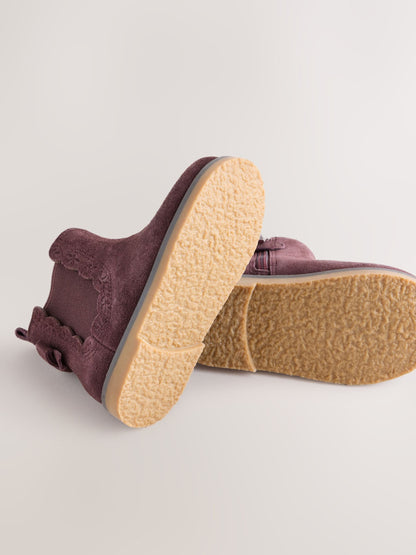 Dsiney Kidz - Brown Suede Bow Detail Chelsea Ankle Boots image 3