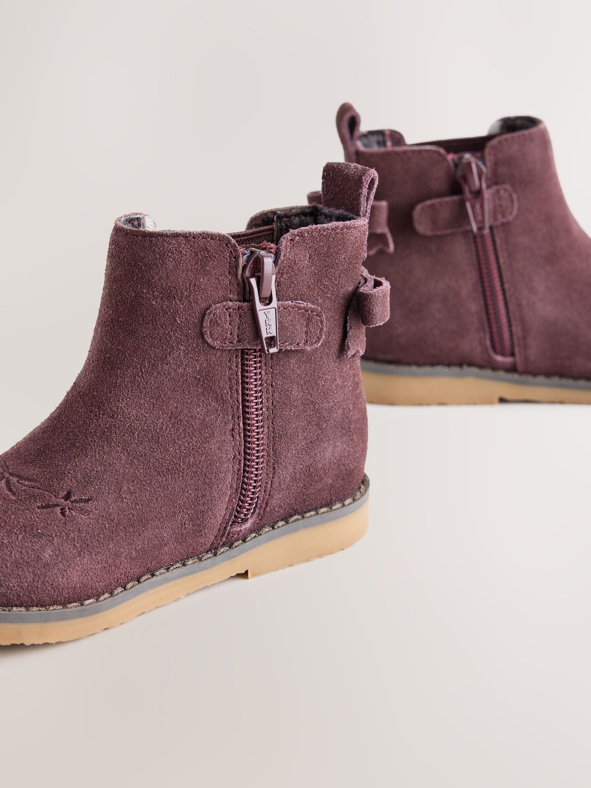 Dsiney Kidz - Brown Suede Bow Detail Chelsea Ankle Boots image 5