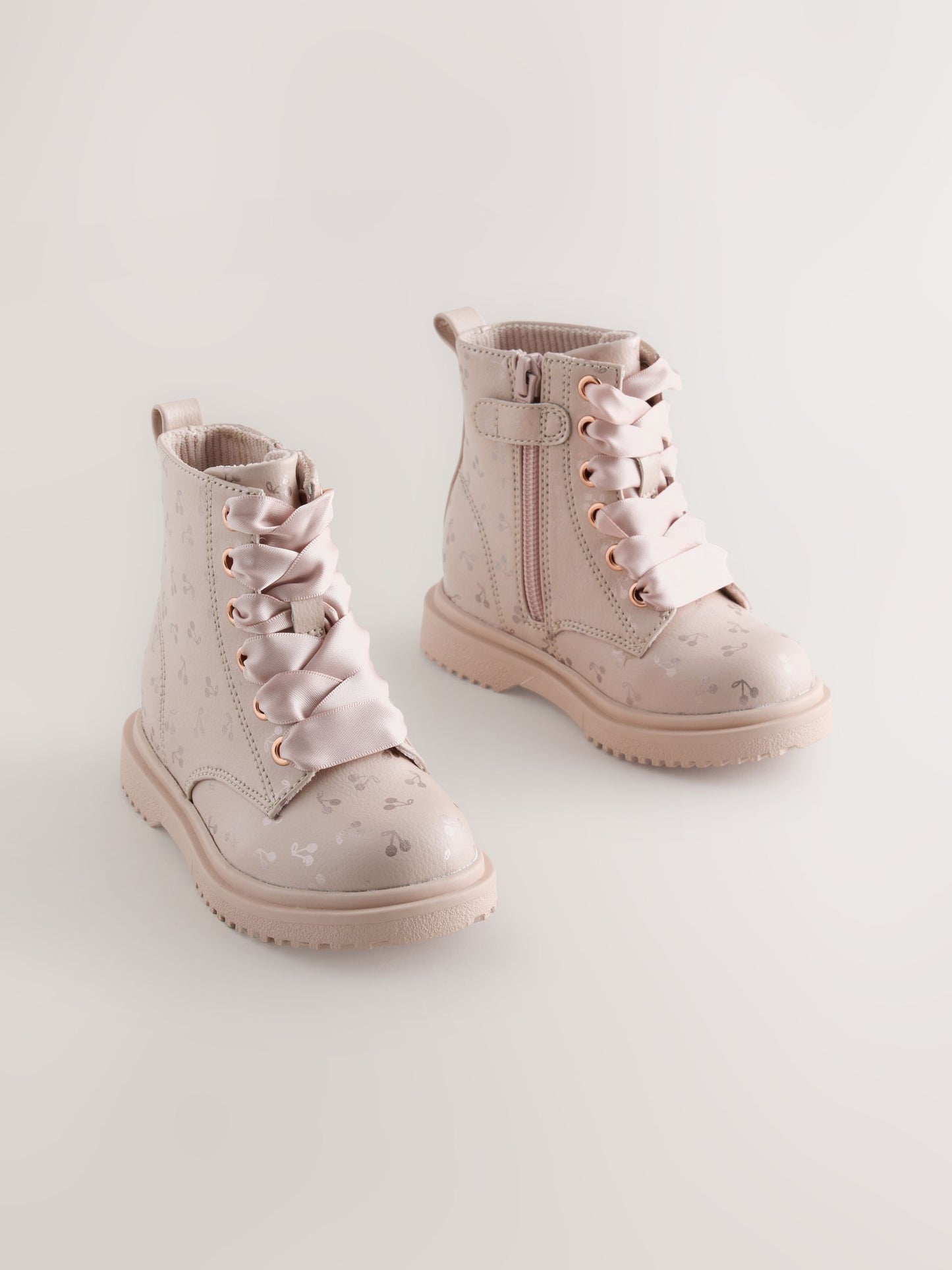 Pink Cherry Wide Fit (G) Lace Up Ankle Boots image 1