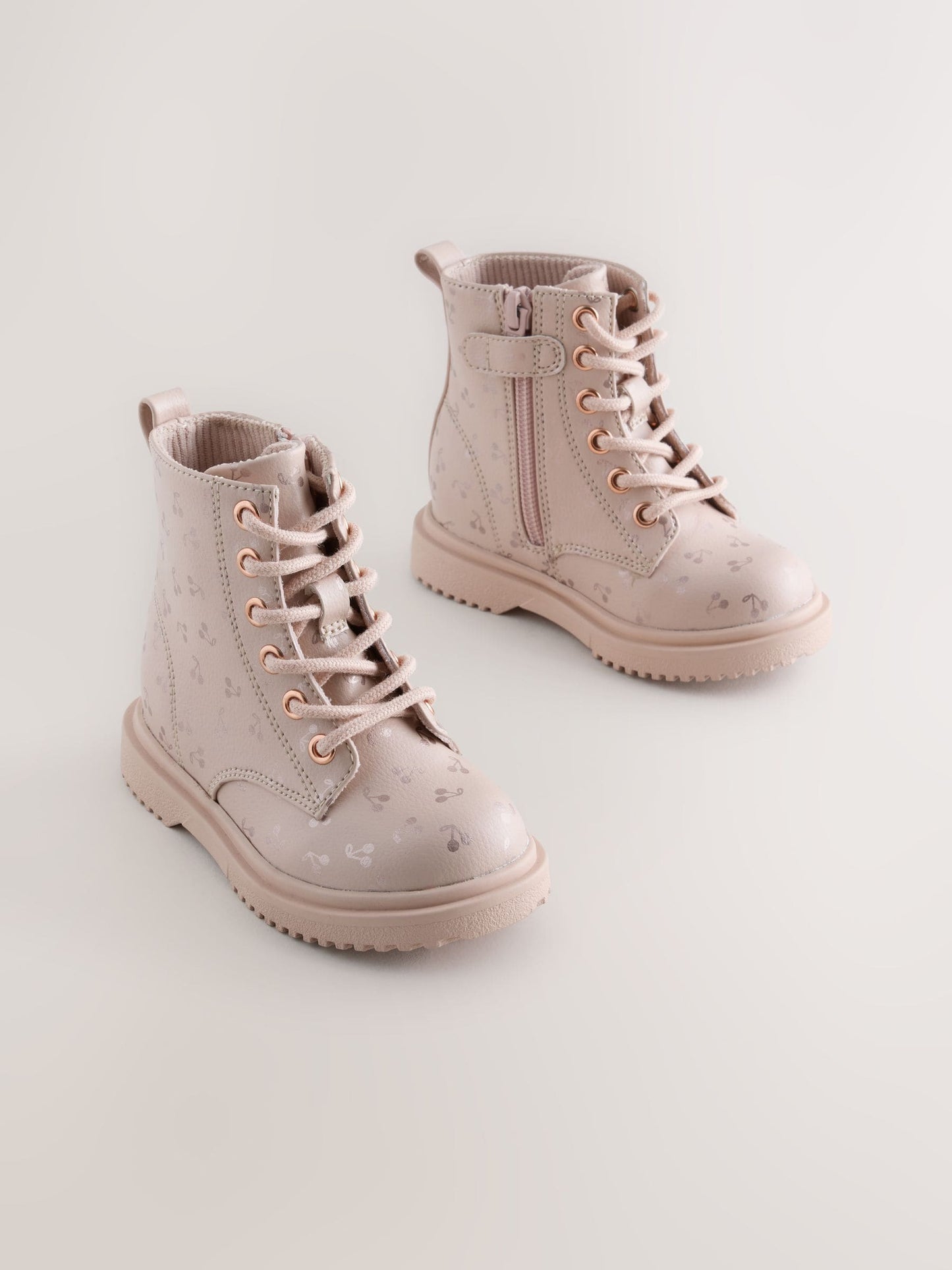 Pink Cherry Wide Fit (G) Lace Up Ankle Boots image 2