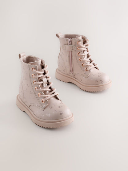 Pink Cherry Wide Fit (G) Lace Up Ankle Boots image 2