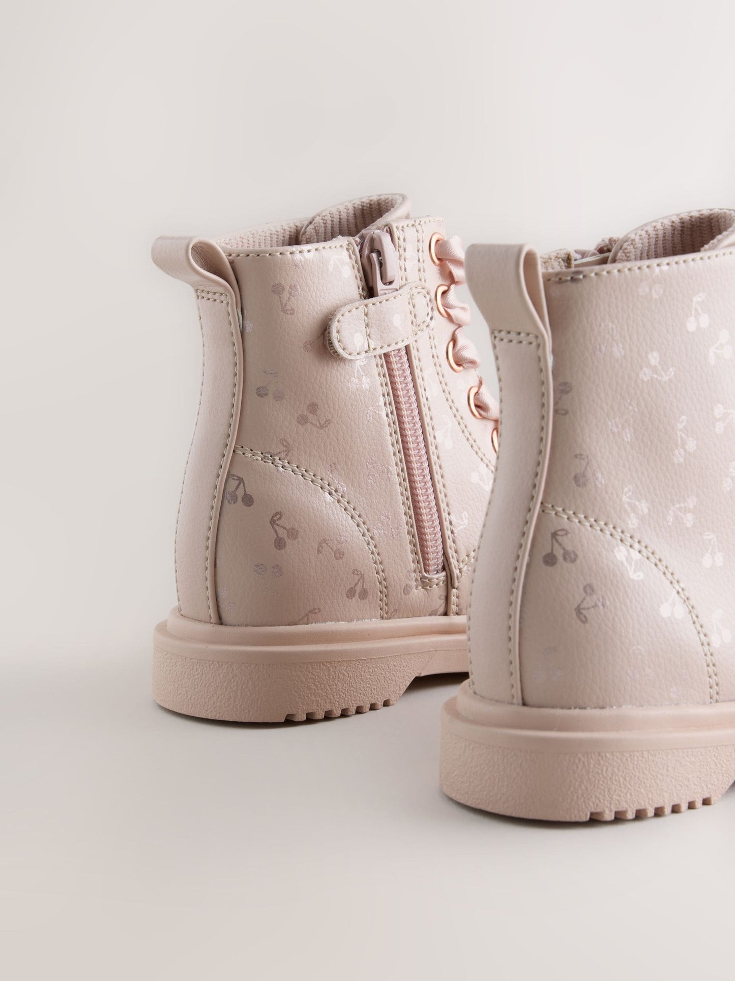 Pink Cherry Wide Fit (G) Lace Up Ankle Boots image 4