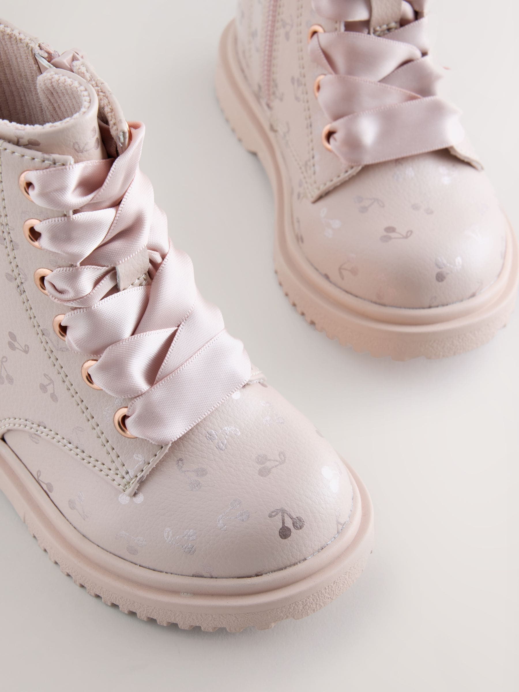 Pink Cherry Wide Fit (G) Lace Up Ankle Boots image 5