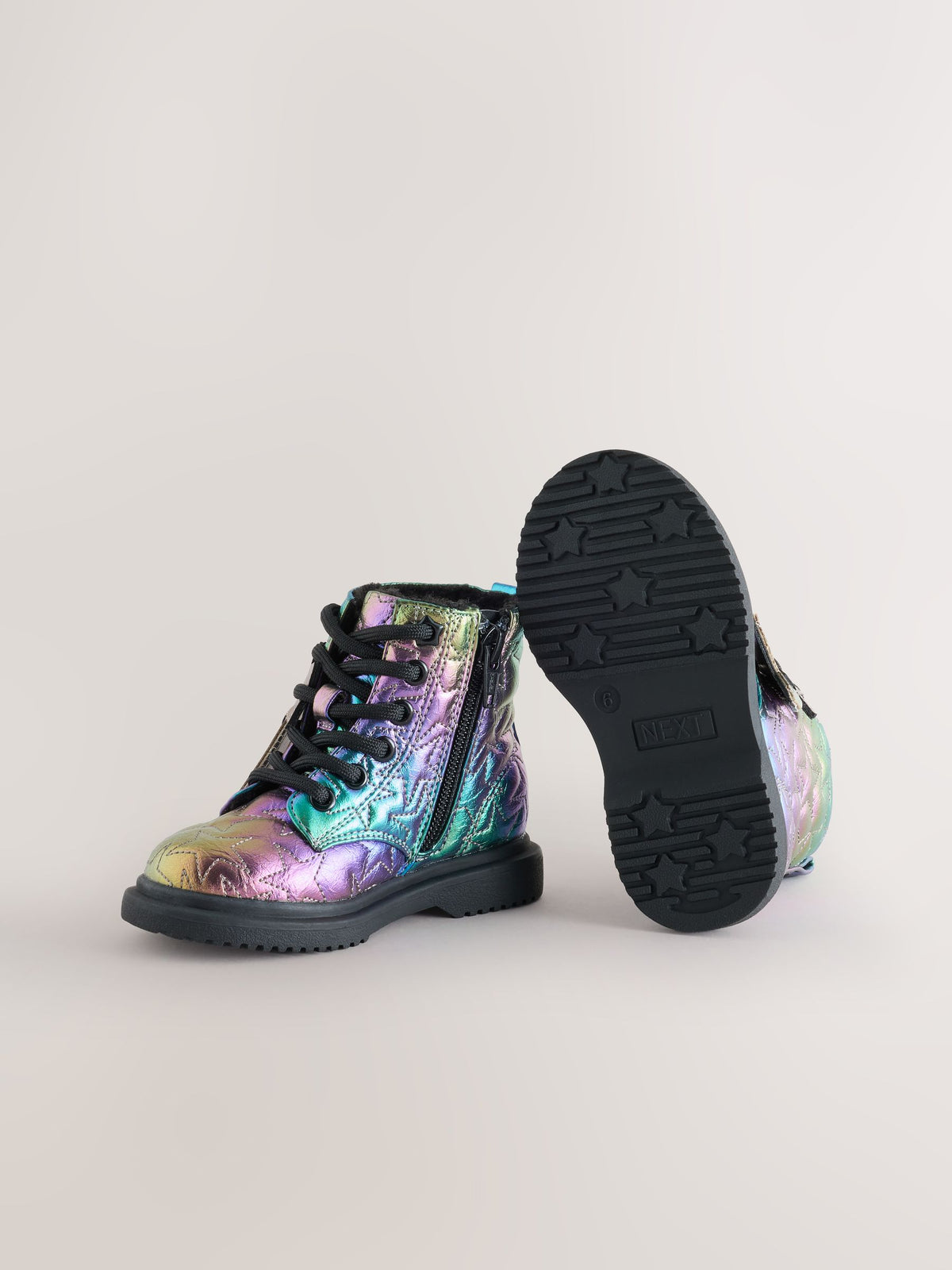 Dsiney Kidz - Multi Rainbow Wide Fit (G) Lace Up Ankle Boots image 3
